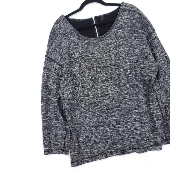 J. Crew Sweaters - J. Crew Gray Heathered Thick Zip Back Sweater